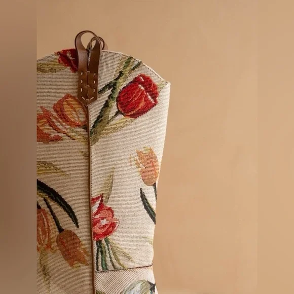 Tulip Floral Tapestry Cowboy Boots - Oasis Society - Picture 4 of 7